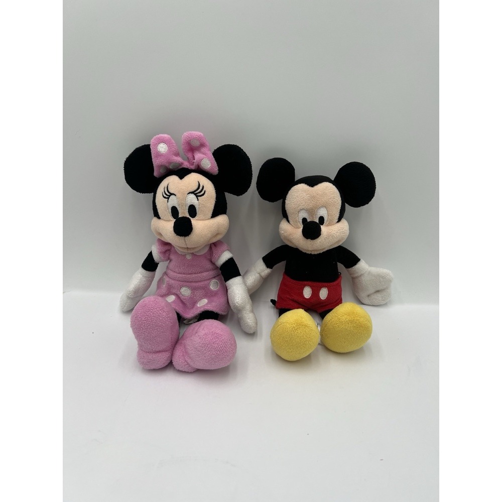 Disney Mickey Minnie Mouse Plush Lot 2 Pink Just Play Outreach Charitable